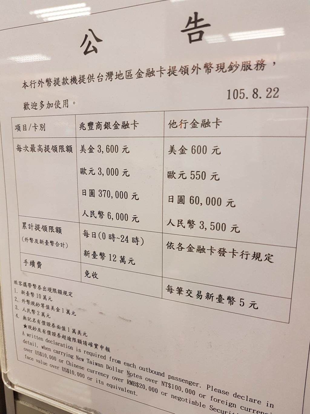 最好的外幣匯率|松山機場・兆豐外幣提款機～日幣/歐元下跌的省更多換匯秘密～