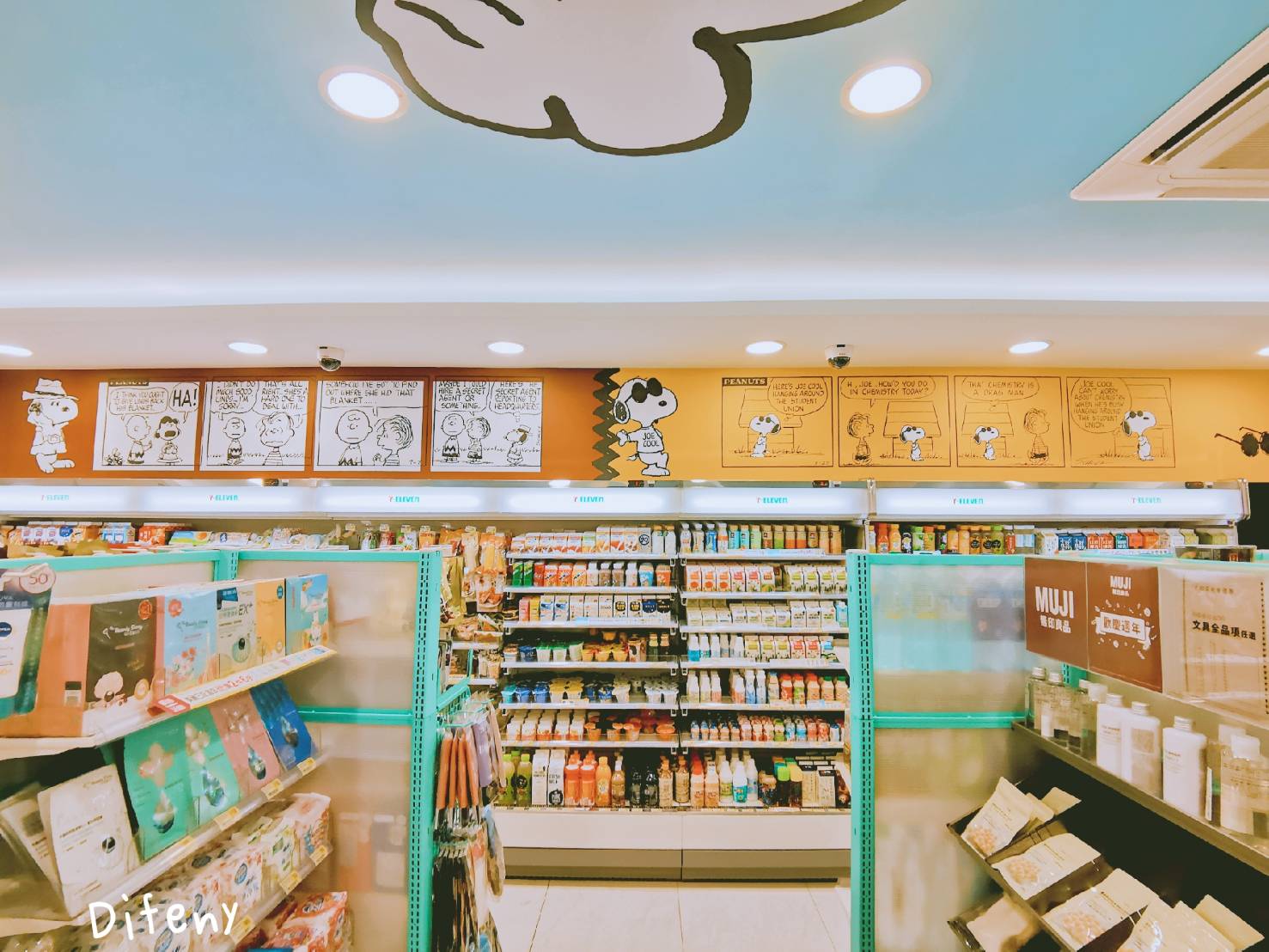 史奴比7-11，太萌太可愛，snoopy迷不可錯過的小七分店，整個店都是snoopy啊～