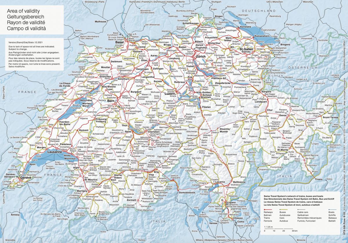 2022瑞士火車通行證Swiss travel pass 購買、使用、範圍、相關規定與優惠