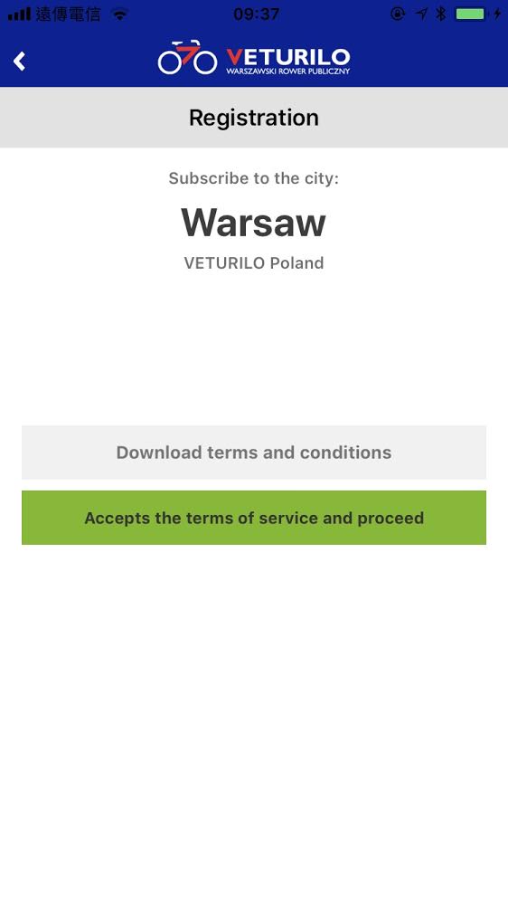 波蘭華沙公共腳踏車Warsaw public bike｜Veturilo系統設定、APP註冊、租借腳踏車遊華沙～