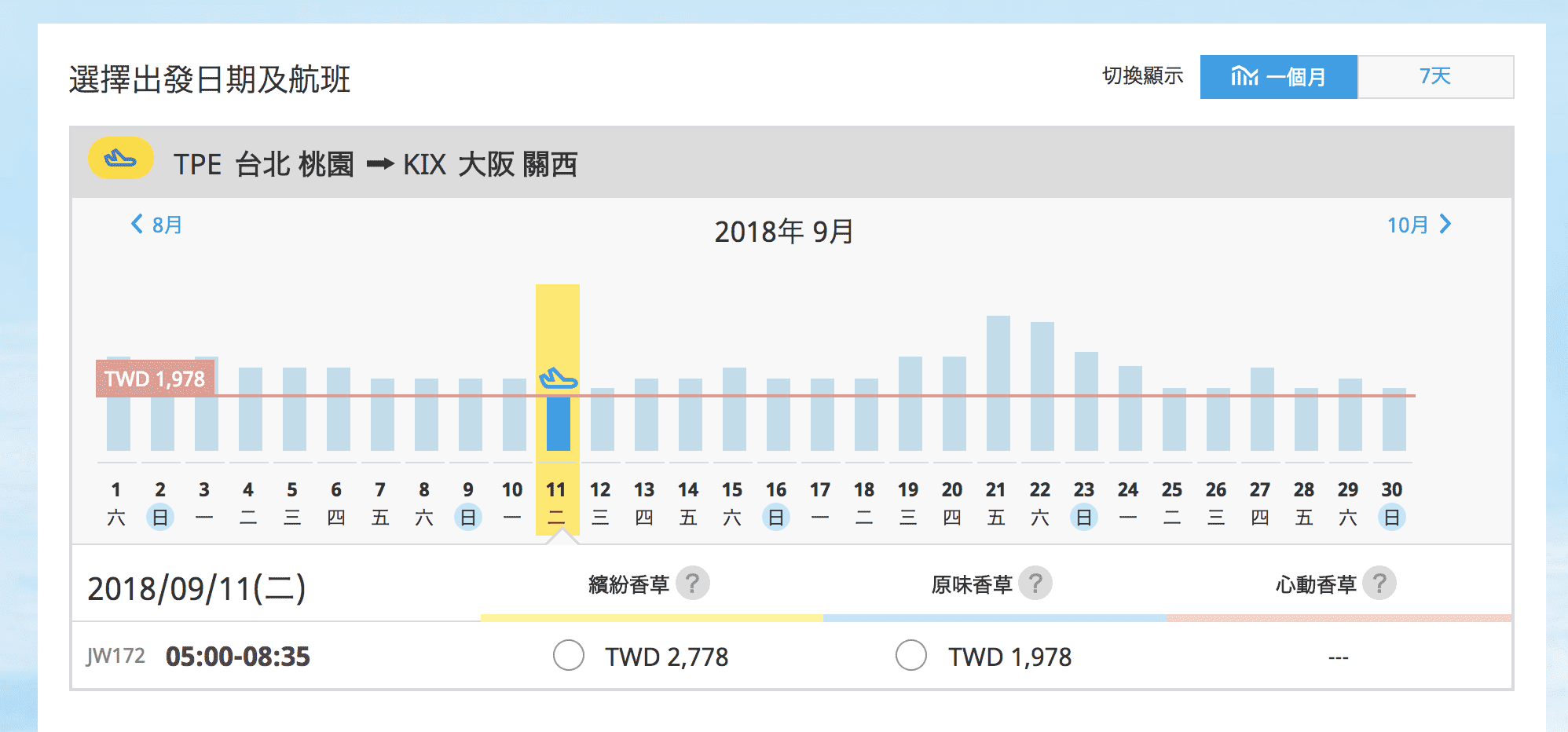 香草航空促銷，5/14~10/24夏季促銷~最低3.8K（查票：107.4.27）~