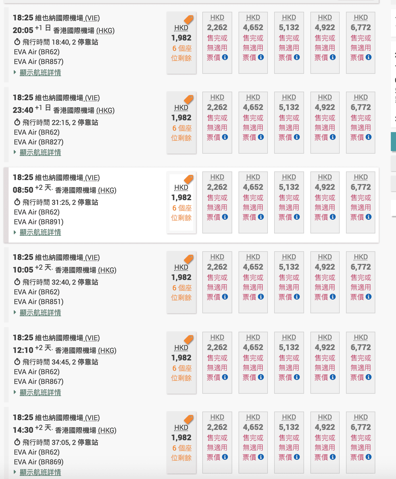 長榮外站出發、限定特價，最低14K起～11月～5月零星促銷（查價：107.9.29）