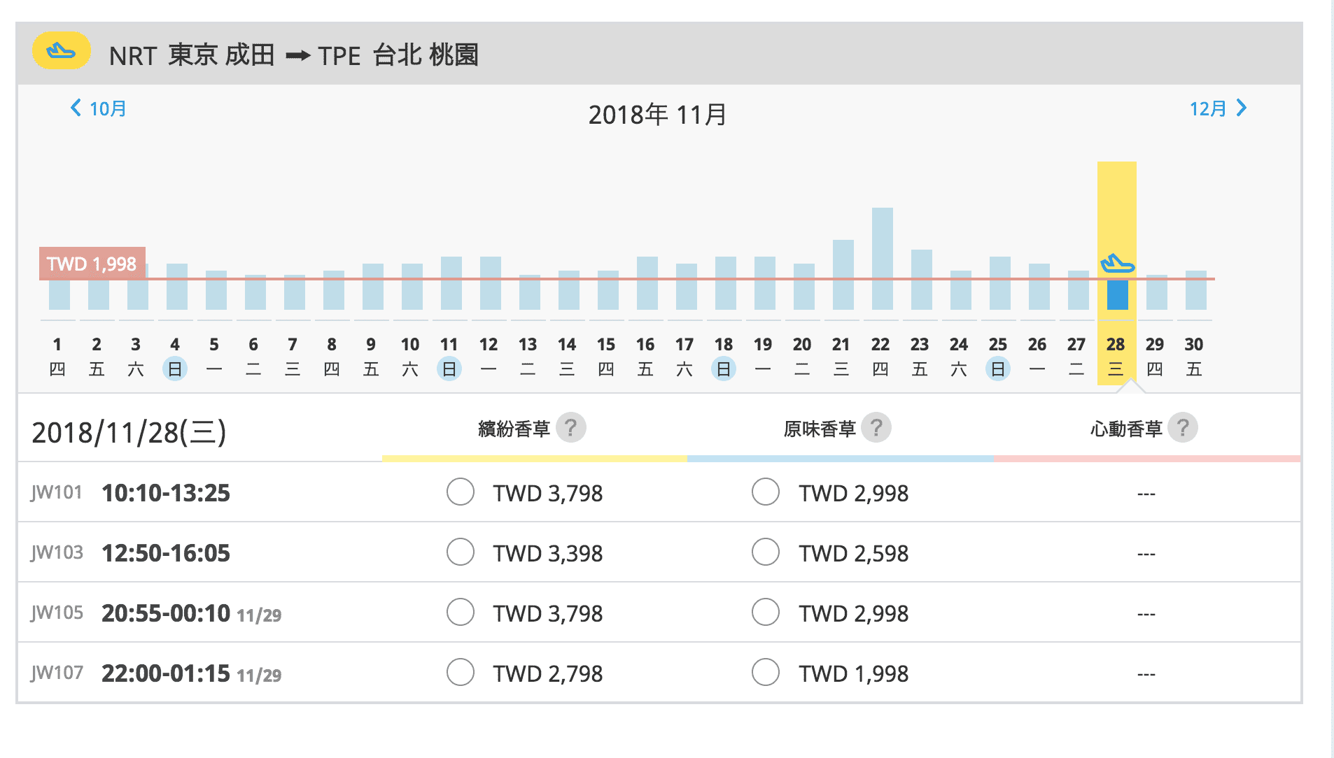 香草888固定促銷～10/5下午14:00，搶購冬季機票～（查票：107/10/5)