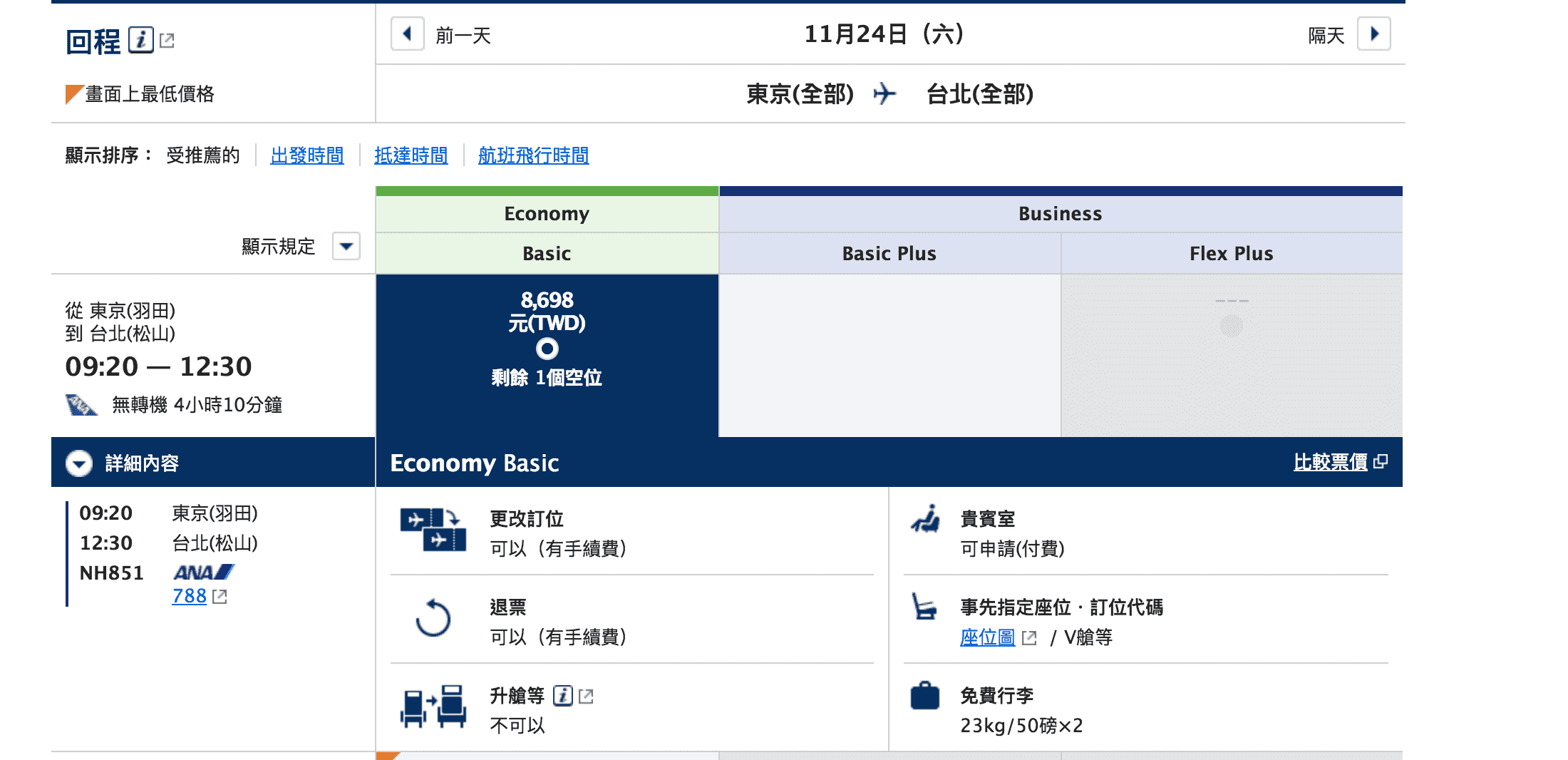 ANA二月特價，台北東京來回，9K起～（107.10.11) 