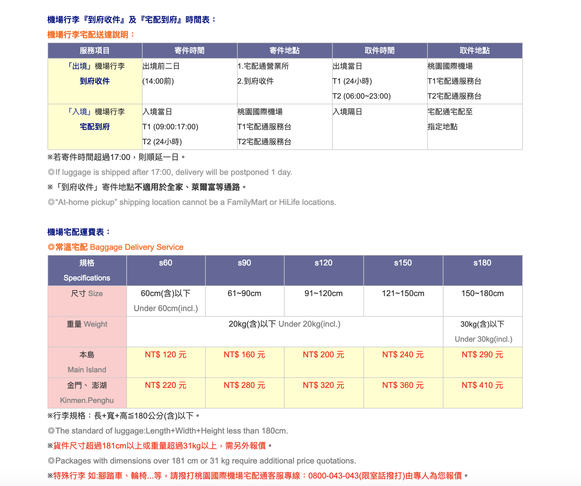 空手去桃園機場這樣做，台灣宅配通預約服務教學～台灣往來機場行李配送～