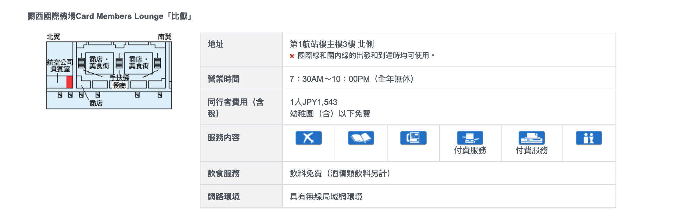 大阪機場免費貴賓室｜金剛貴賓室。JCB卡免費進入，K書中心感受～