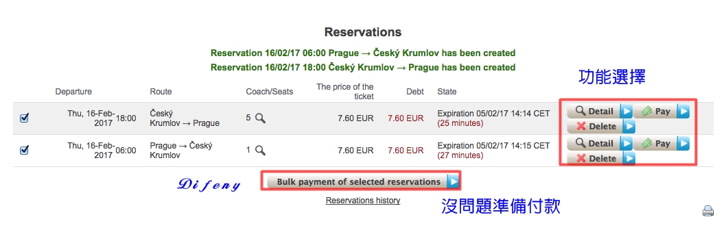 ck小鎮交通｜布拉格出發到庫倫洛夫，Prague到Český Krumlov．Student Agency購票與搭乘記錄