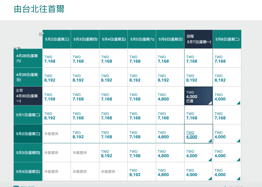 國泰早鳥促銷｜台北首爾最便宜5999元含稅～跟廉航有拼的國泰票價出爐了！（查票日期106.12.8)